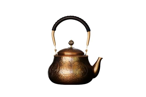 Kunwu Handmade Pear-shaped hammer copper teapot Kettle Stovetop T...