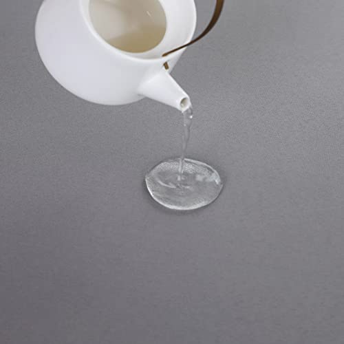 Image of FOLINS&HOME Grey Square Tablecloth, 70 x 70 Inch Waterproof Table Cloth