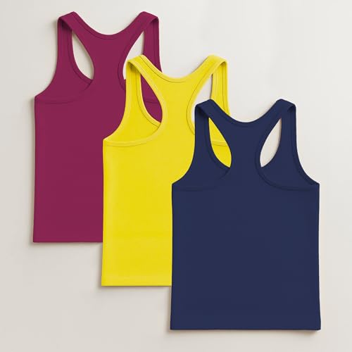 Image of Kurve Premium Girls Seamless Supersoft Wide Strap Comfortable Racerback Tank (Made with Love in The USA)