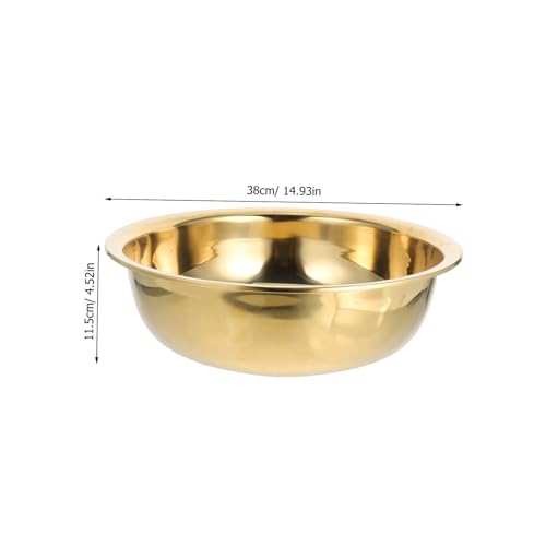 Bol de acero inoxidable para lavar la cara y alimentos con base resistente 3