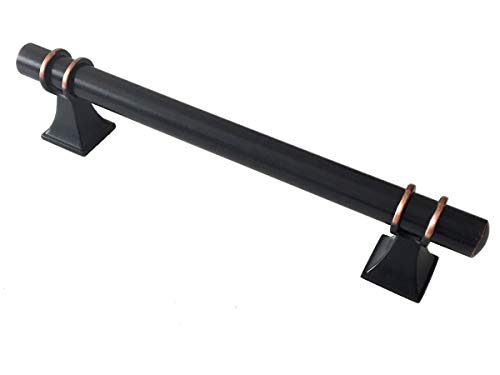 Poignée commode noir cuivre 170 mm en métal finition soignée