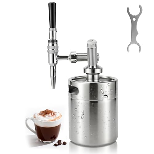 64oz Nitro Cold Brew Coffee Maker Stainless Steel Mini Keg Coffee Dispenser