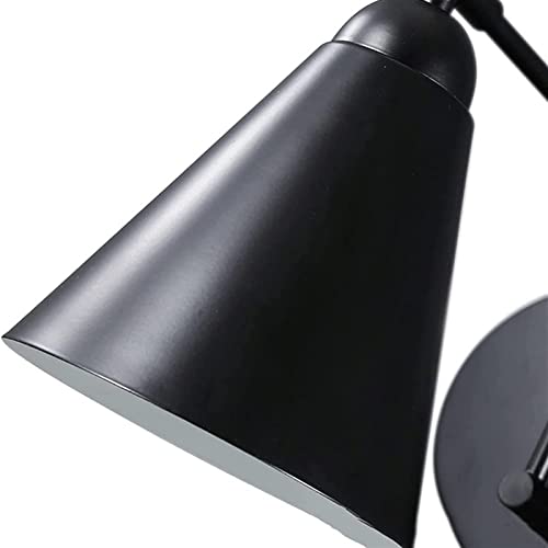Lámpara de pared E27 moderna y aplique industrial de metal negro para iluminación de interior 4