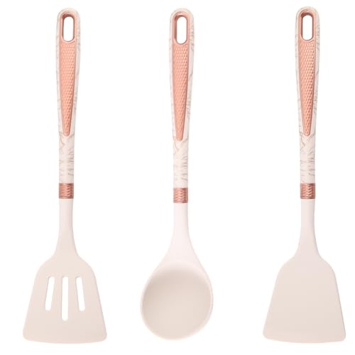 Espatulas Cocinar Juego, Espatulas Silicona Silicona CucharóN Sopero Juego CucharóN Sopero+Espatulas Para Servir, Freir, Cocinar Huevos, Peacado, Verduras, Steak, Tortitas