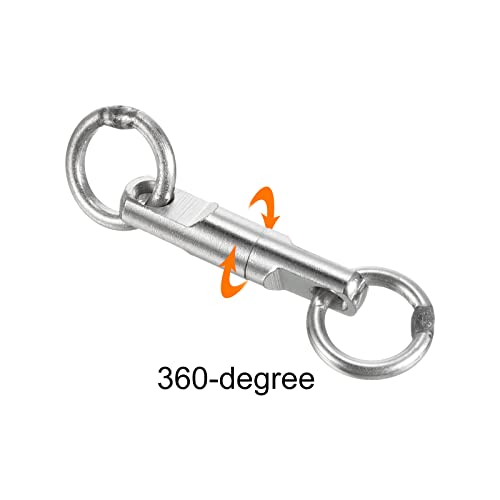 PATIKIL Fishing Heavy Swivel with Welding Ring, 5 Pack 132lb Copper Bearing Wind on Terminal Tackle, Silver - Image 4