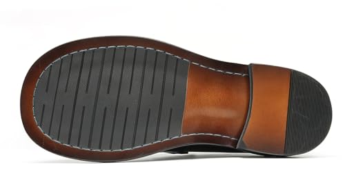 Santimon Men's Dress Loafers Slip-On Shoes - Patent Leather Square Toe Formal Business Casual Shoes for Wedding, Prom, Tuxedo - Comfortable Mocassins3