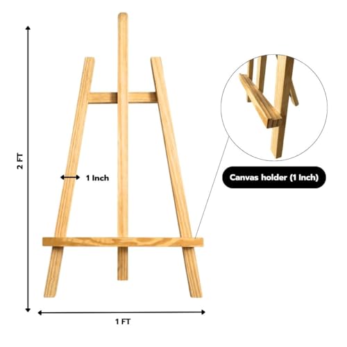 Image of Grandink 24 Inch Wooden H-Frame Tabletop Easel Stand 12mm (Pack of 1)