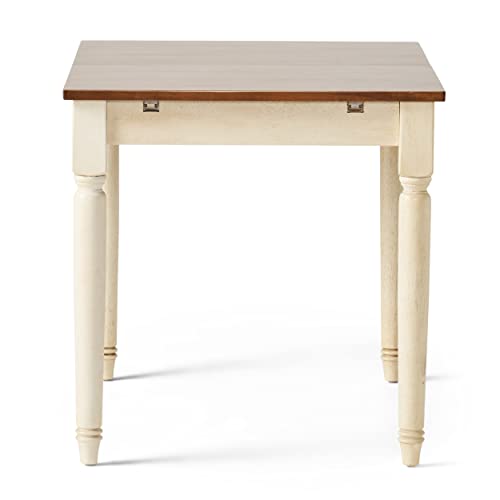 Christopher Knight Home Clearwater Rectangular Solid Top Table, Dark Oak / Antique White #TOP4