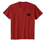 Camisa de bolsillo con gato para niños, mujeres, hombres, divertido, lindo, amante de los gatos Camiseta