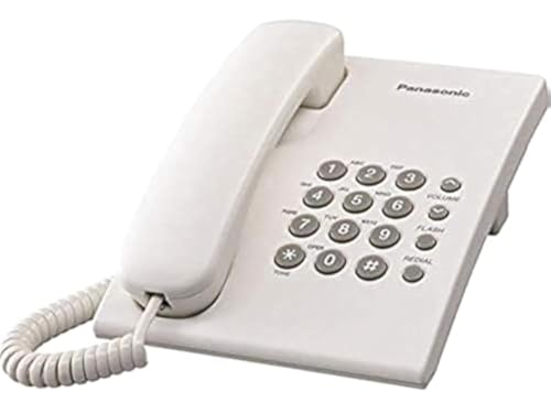 Panasonic Kx-Ts500 Analog Telephone White, W128558622 (White)