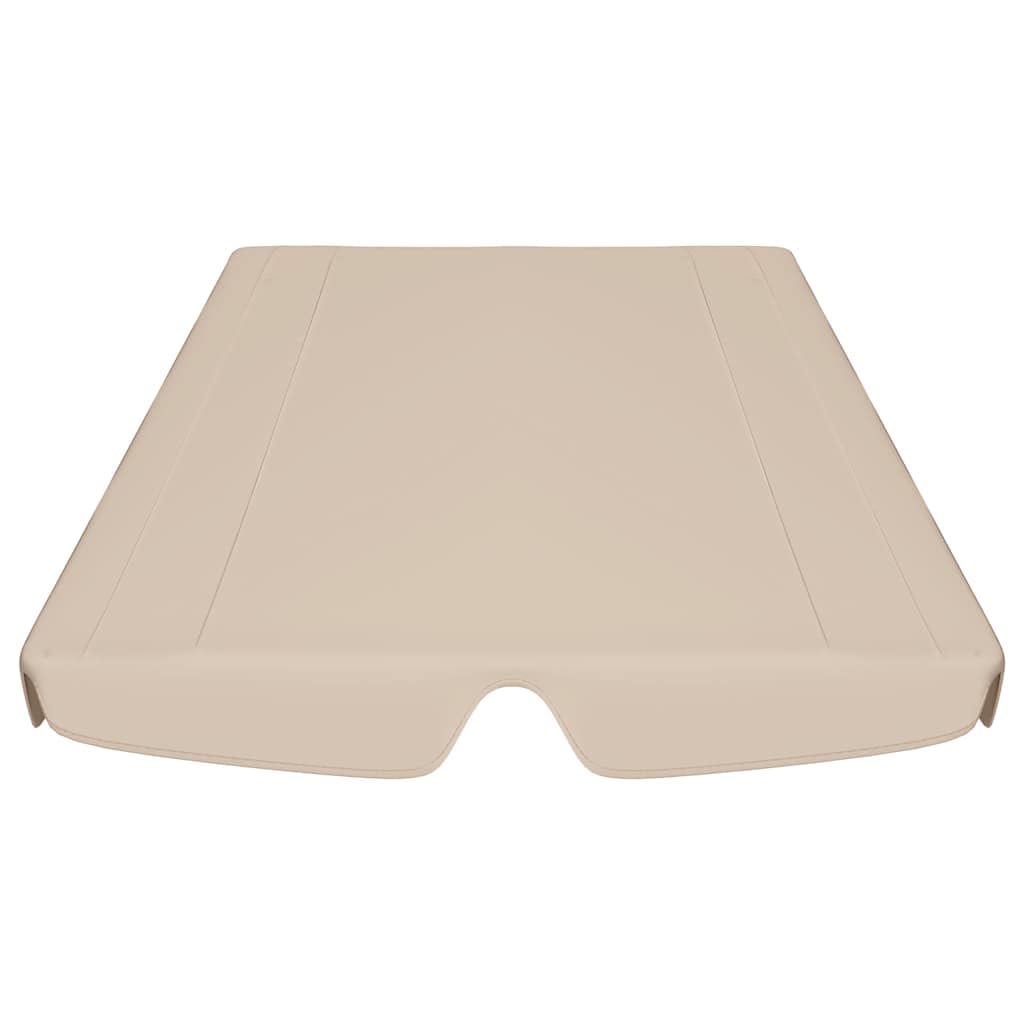 vidaXL Dosel de Repuesto Columpio de Jardín Mecedora Capota Reemplazo Cubierta Toldo Tapa Parasol Sombrilla Patio Beige 188/168x145/110 cm