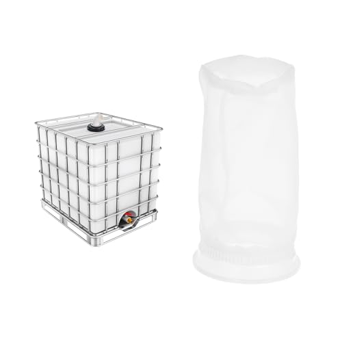 PATIKIL 4 IBC Lid Filter 210mm Long Washable Nylon Fine Mesh Filter IBC Tank Container Accessories for Rainwater Tank Rain Tank Ton Barrel Cover
