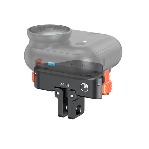 For Insta360 GO Ultra�p �A���~�������N�C�b�N�����[�X �}�O�l�b�g�� Type-C�|�[�g 1/4�C���`�l�W�A�_�v�^�[�t�� �A�N�V�����J���� ���^���}�E���g �������őϋv���ƌ��S�� �����[�d�ƃ}�E���g�ɑΉ� �I�����W�F�̃f���A�����b�N���o