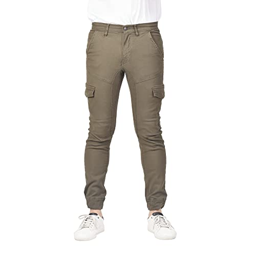 Soroor Cargo Joggers for Men - Slim Fit Cuffed Cargo Pants, Stylish Joggers for Men | Pique Stretch Cotton Mens Jogger