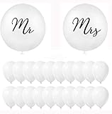 Romantisches und einfaches Mr & Mrs Ballon Set, perfekt für Hochzeitsdekoration.