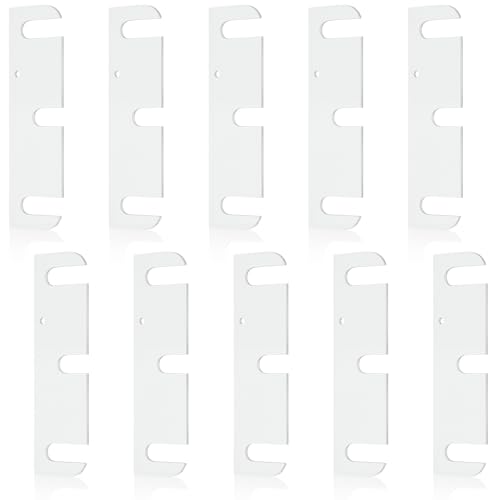 MorningRo 10 Pcs Hardware Door Hinge Shims Stainless Steel Metal Coated Finish Door Hinge Shim for Repair Kit (3.5 Inch,White)