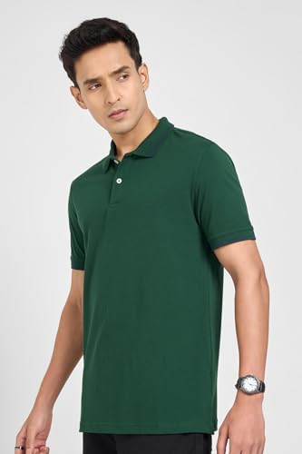 Image of Peregrine by Pantaloons Men's Solid Slim Fit Polo Shirt