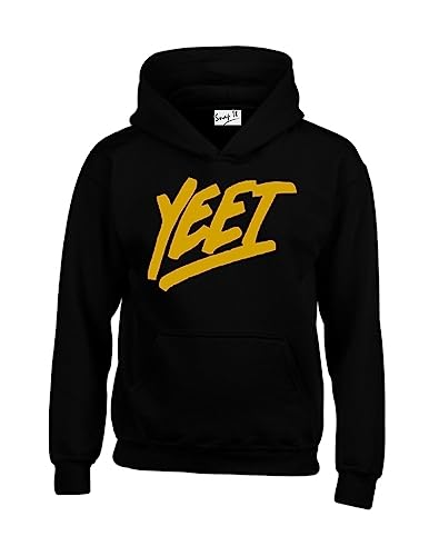 Snapit Inspired Yeet Hoodie Top LazarBeam Gaming Youtuber Merch Unisex Hooded Top (as8 age 12_years 13_years regular Black)