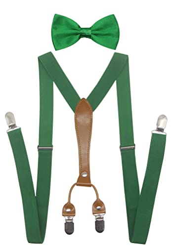 Image of Men's Suspenders Bowtie Set Elastic Y Shape Style Women's Suspenders Bowtie For Wedding&Formal Events