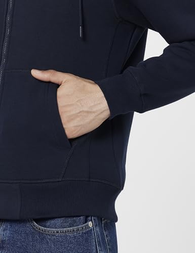 Image of U.S. Polo Assn. Men's Solid Regular fit Sweatshirt, Cotton Blend, Hooded Neck