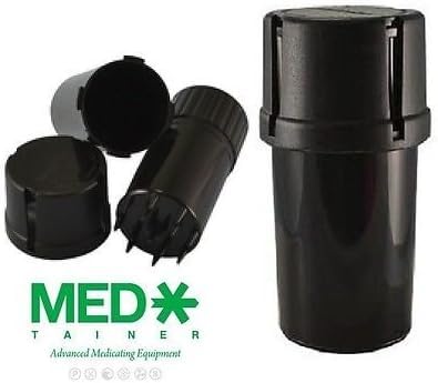 ONE Of BLACK MEDTAINER Storage Containers W/ Built-In Grinder Air & Water Tight | UK - Foto 8