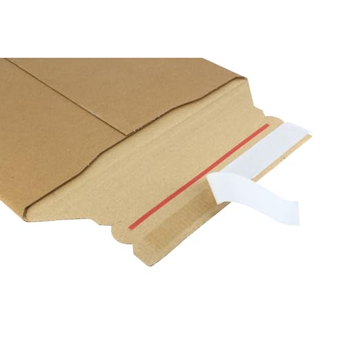 Fixo Packung | 30 Versandumschläge aus festem Karton mit Faltenbalg | 276 x 352 mm | Mindestmaße 205 x 282 mm | Faltenbalg 70 mm | selbstklebender Verschluss | Faltenbalg 70 mm | perfekt für den