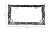 GG Grand General 60468 Chrome and Black Spider Web Style License Plate Frame w/2 Holes
