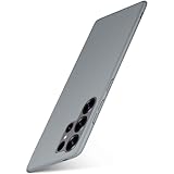 moex Alpha Coque de protection pour Samsung Galaxy S25 Ultra fine   Avec protection de l'appareil photo surélevée   Coque arrière rigide   Minimaliste   Taupe mat