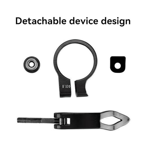 Fahrrad Sattelklemme mit Schnellspanner Aluminium Legierung Sattelklemme,Sattelklemme Schnellspanner Sattelstütze Sattelstützenklemme für Rennrad und MTB (Schwarz, 31.8mm)