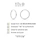 14k White Gold Round Endless Hoop Earrings - 10-18mm (14mm)…