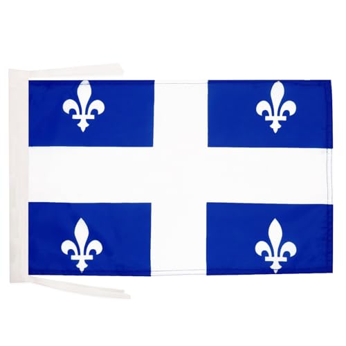AZ FLAG Bandera de Quebec 45x30cm - BANDERINA Provincia CANADÁ DE Quebec 30 x 45 cm cordeles