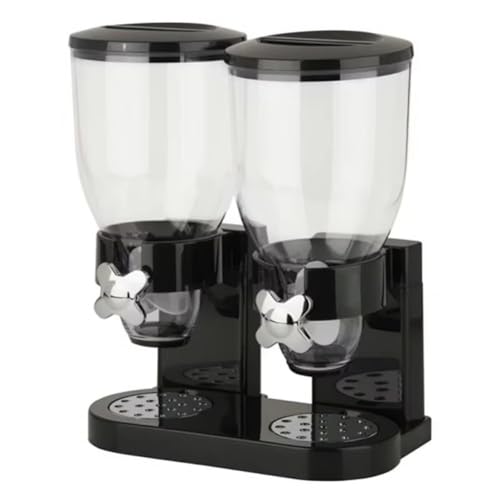 Boddceto Dispensador de Cereales Multifuncional, Contenedor de Almacenamiento de Doble Control para la Organización de la Cocina, de Almacenamiento de Alimentos para el Hogar