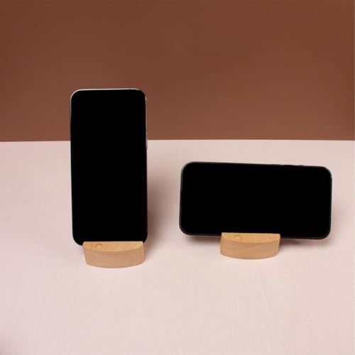 Support de téléphone de bureau en bois en forme de fromage mignon - 7