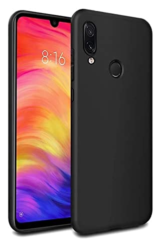 Image of Mobile Back Cover Case for Redmi Note 7 Pro (Silicone Case|CameraProtection|Black SC1510)
