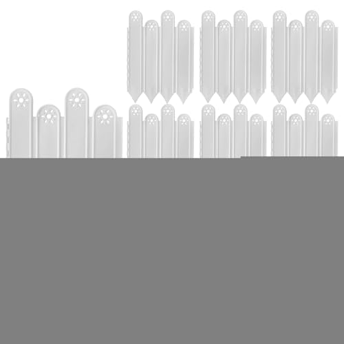 Delimitadores de jardín | Borduras para parterres florales | Valla barrera protectora y decorativa 10 piezas para césped, terraza, pavimentado, patio y jardín