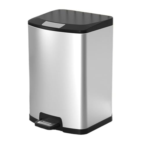 Poubelle de cuisine noire 18 litres à pédale et seau intérieur amovible