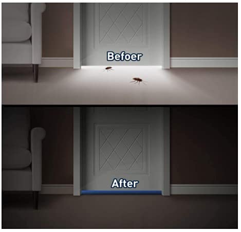 Image of TECHNOVIBES Sound and dust Proof Twin Under Door Draft Fabric Guard | Gap Sealer - Stops Light /Dust /Cool Air Escape | Size 36 inche Doors|(Brown)