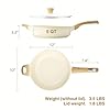 SENSARTE Ceramic Nonstick Frying Pan Skillet with Lid, 12 Inch Large Deep Frying Pan, 5 Qt Saute Pan, Induction Pan, Healthy Non Toxic Cooking Pan with Helper Handle, PFOA PFAS PTFE Free #5