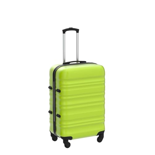 COOLIFE Hartschalen-Koffer Trolley Rollkoffer Reisekoffer mit TSA-Schloss und 4 Rollen (Grün, Handgepäck)