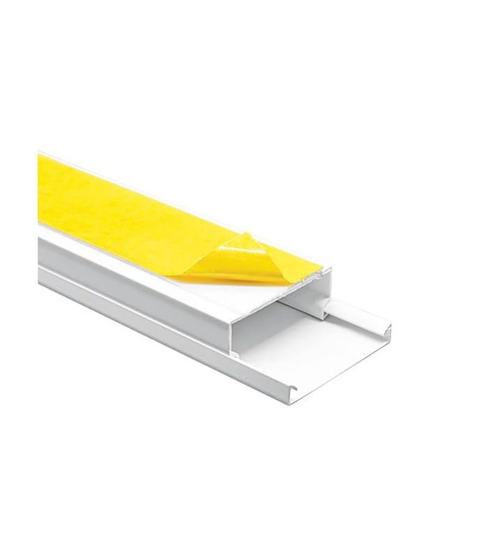 Canalina passacavi fili elettrici muro adesiva 25x16 mm 2 metri kit da 10 pezzi 20 metri