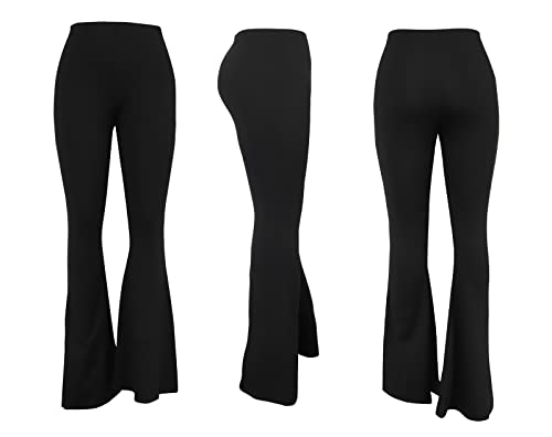 Women High Waisted Fit Flare Ethnic Paisley Floral Bell Bottoms Yoga Pants Flared Leggings4