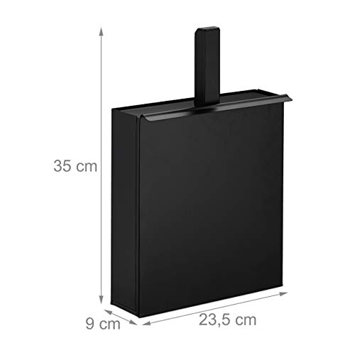 Foto von Relaxdays Ascheeimer mit Schaufel, Aschebehälter für Kamin, Grill, Ofen, Aschekasten, Ascheschaufel m. Einschub, schwarz