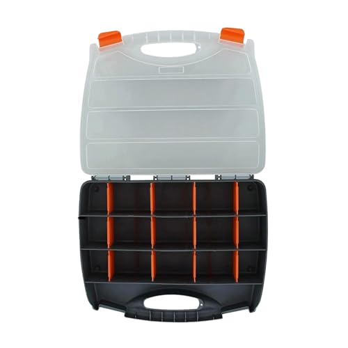 Organizador de piezas, caja de organización de piezas,Estuche organizador de pernos | Organizador de caja de herramientas con separadores extraíbles, cajas de almacenamiento de tornillo de 12x2x10