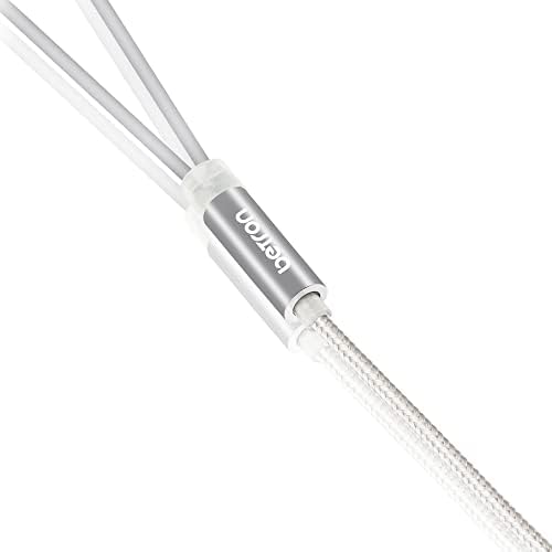 Betron B550 Earphones Wired Headphones In Ear Noise Isolating Earbuds with Bass Tangle-Free Cable 3.5mm Jack, Silver