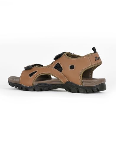 Image of PARAGON Men Colourblocked Brown Sandals