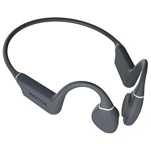 Raycon Bone Conduction Headphones Bluetooth – Open Ear Running Headphones, Sweat & Water-Resistant Earbuds with Mic for Sports & Workouts, 13hr Playtime (Gray)