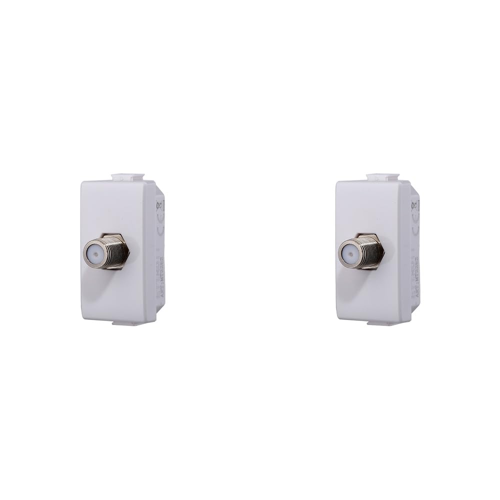 Presa tv, presa sat, presa di rete CAT5/CAT6, Presa tv RJ11 compatibile con Bticino Matix (Presa SAT, 2)