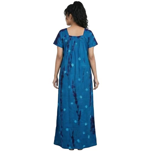 Image of Women's Cotton Printed Maxi Nighty