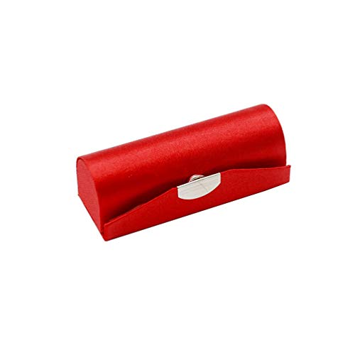 Hanyi Leather Lipstick Case Holder with Mirror - 3 Pcs Lipstick Box Organizer (Black and Red), Multi-colored, Size: 8.5 x 3 x 3 cm - Image 3