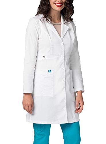Adar Universal Stretch Lab Coat For Women - 36" Tab-Waist Lab Coat - 3304 - White - M #TOP17